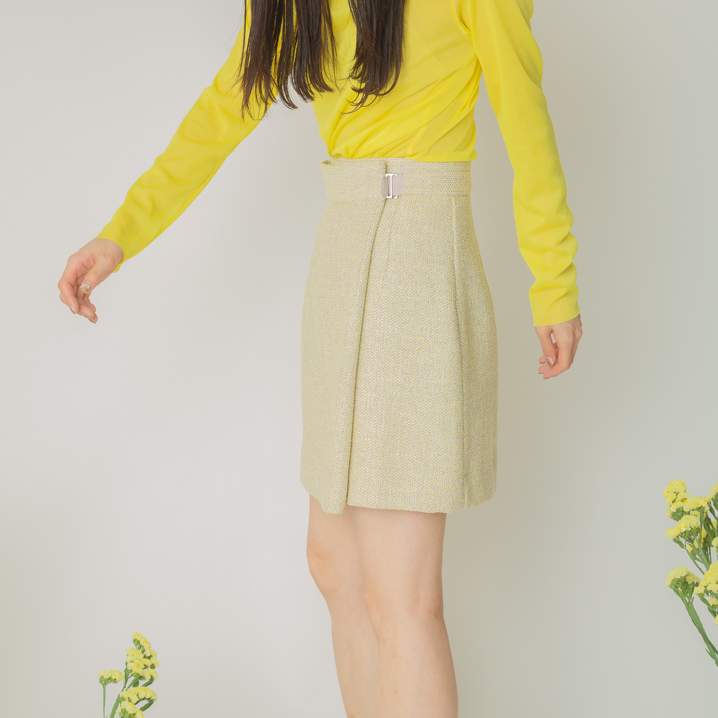 タックミニスカート|mini skirt with tuck