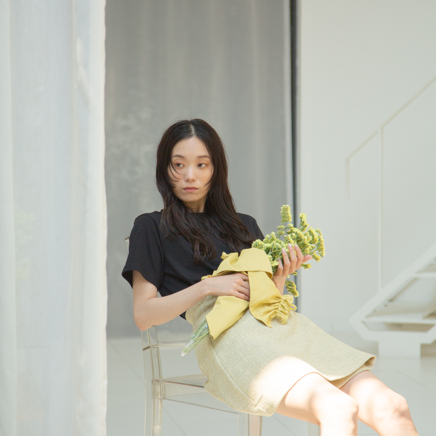 タックミニスカート|mini skirt with tuck