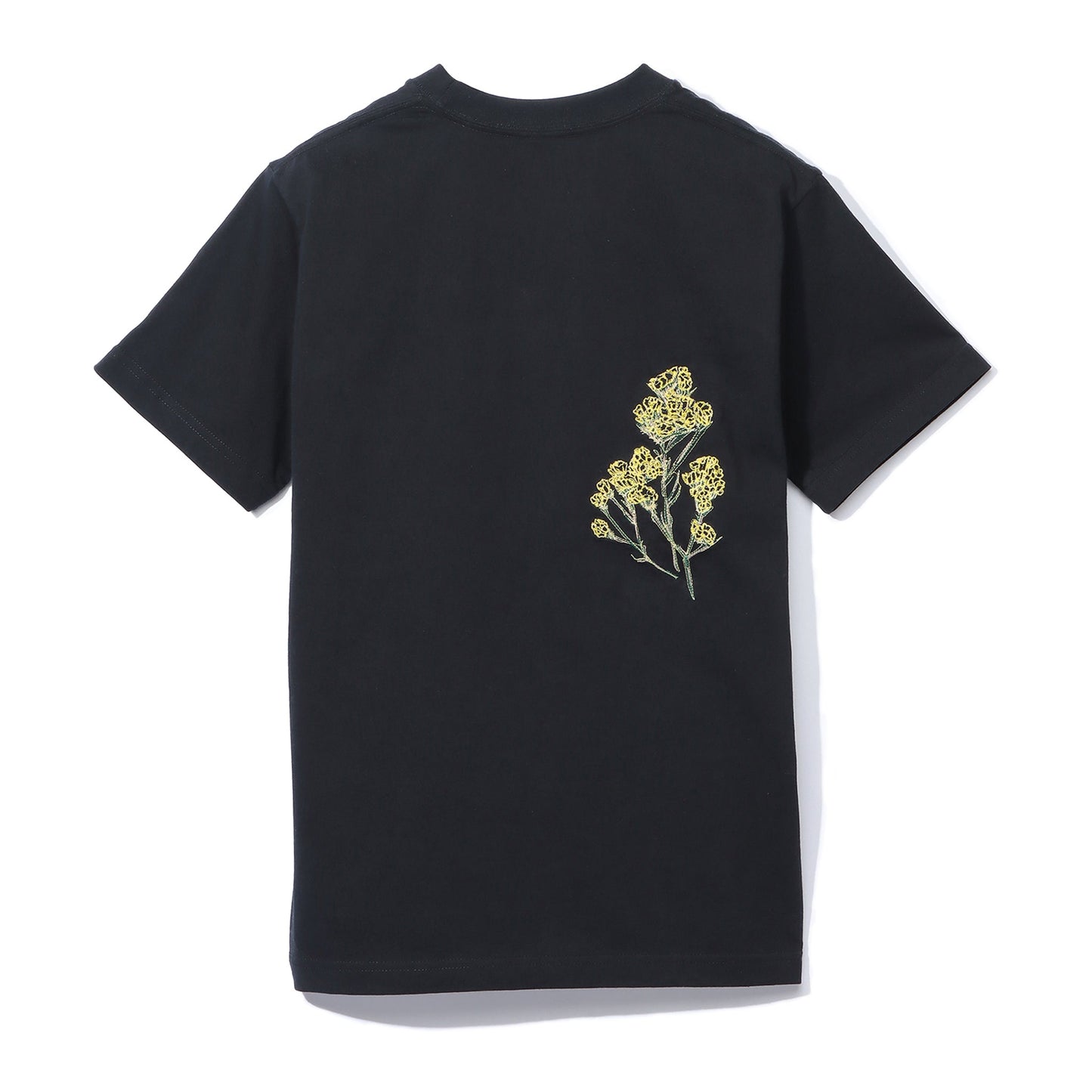 刺繍半袖Tシャツ|short sleeve T-shirt with flower embroidery