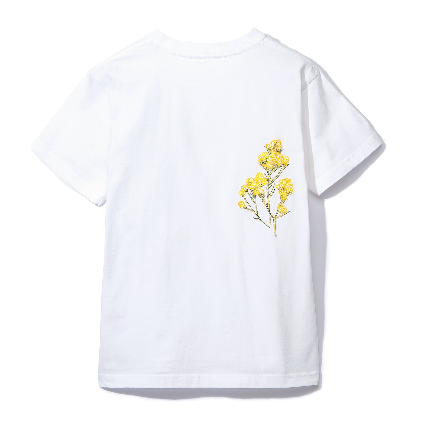 刺繍半袖Tシャツ|short sleeve T-shirt with flower embroidery