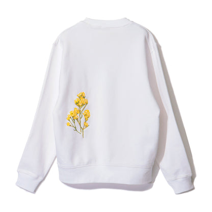 刺繍スウェットプルオーバー｜pullover sweatshirt with flower embroidery